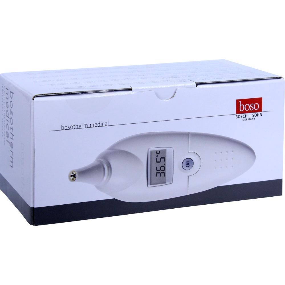 Eine Packung mit einem digitalen Ohrthermometer darauf abgebildet.