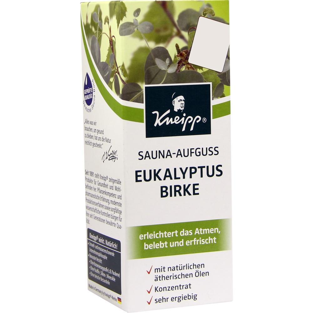 Eine Packung mit Eukalyptus-Birke-Saunaaufguss von Kneipp.