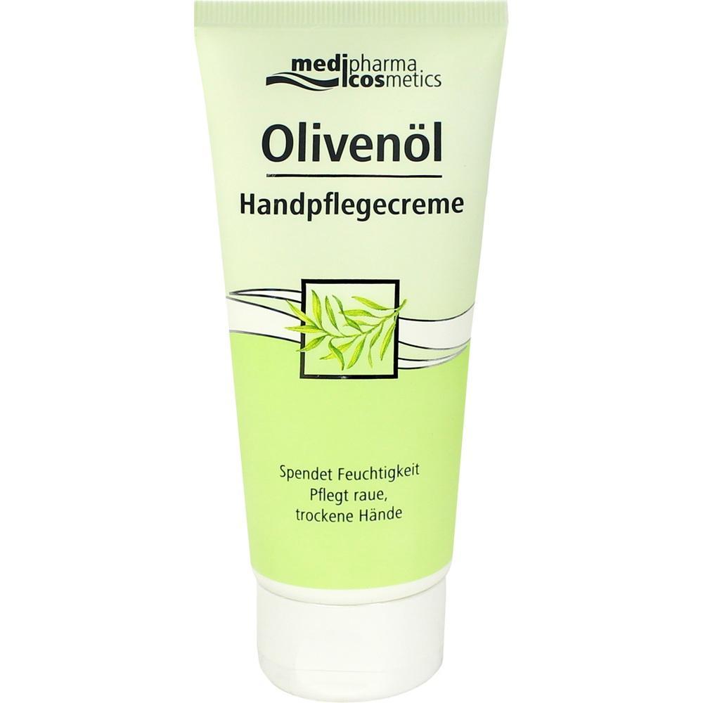 Eine grüne Tube Olivenöl-Handcreme für trockene Hände.