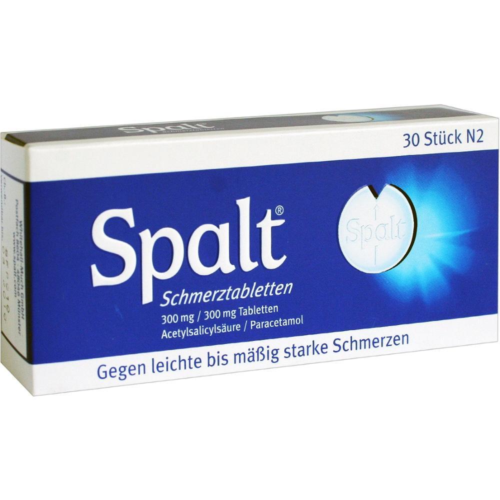 Eine Packung Spalt Schmerztabletten gegen leichte bis mäßig starke Schmerzen.