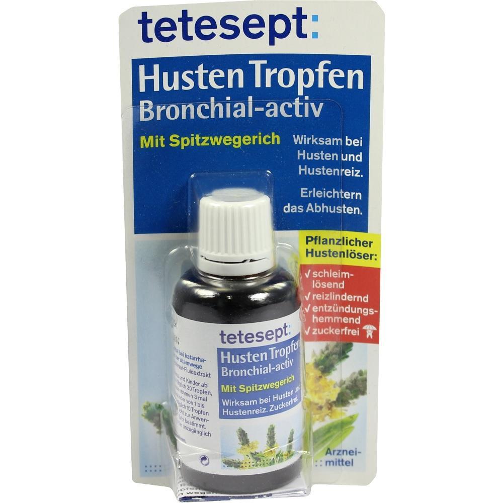 Eine Packung Hustentropfen von tetesept für Husten und Reizlinderung.