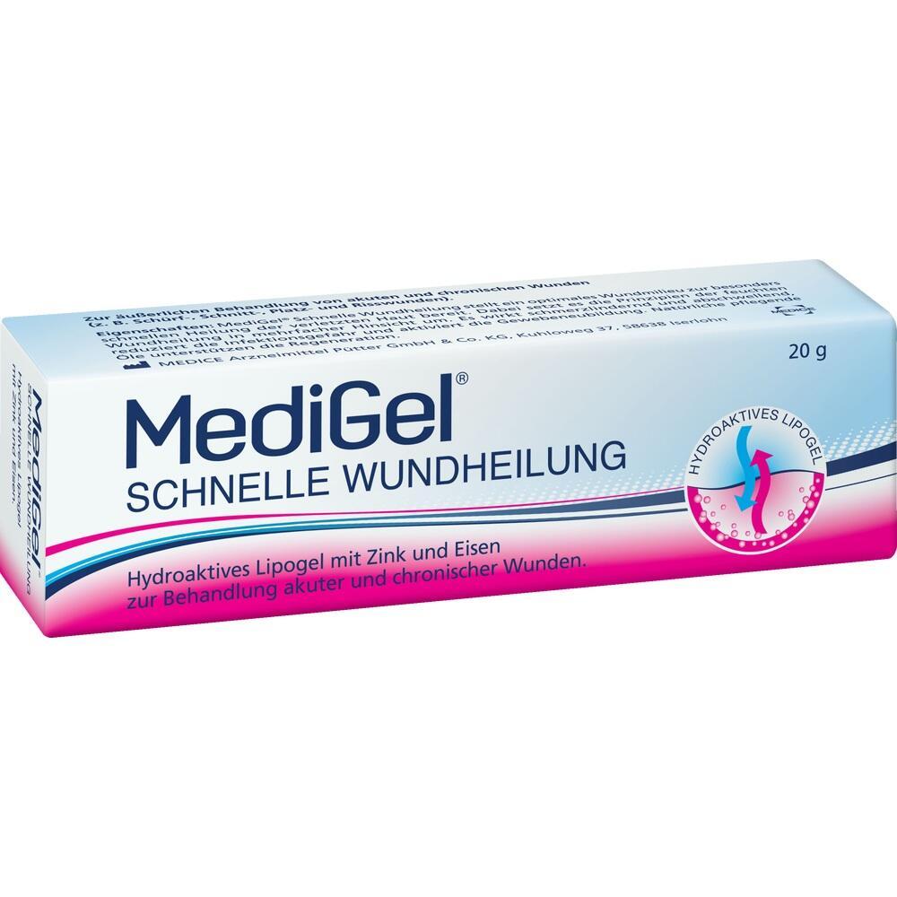 Eine Tube MediGel für schnelle Wundheilung bei akuten und chronischen Wunden.