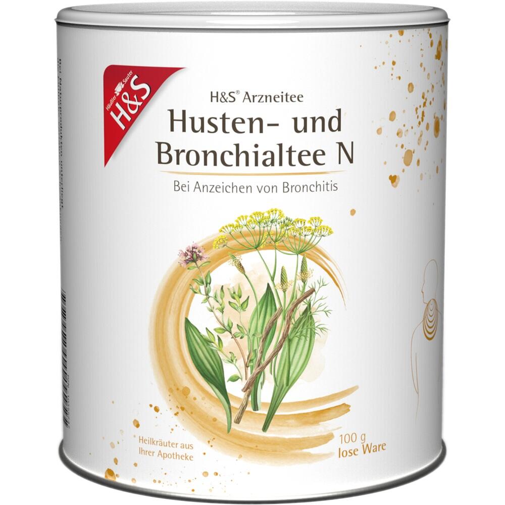 Eine Dose Husten- und Bronchialtee mit Kräutern gegen Bronchitis.