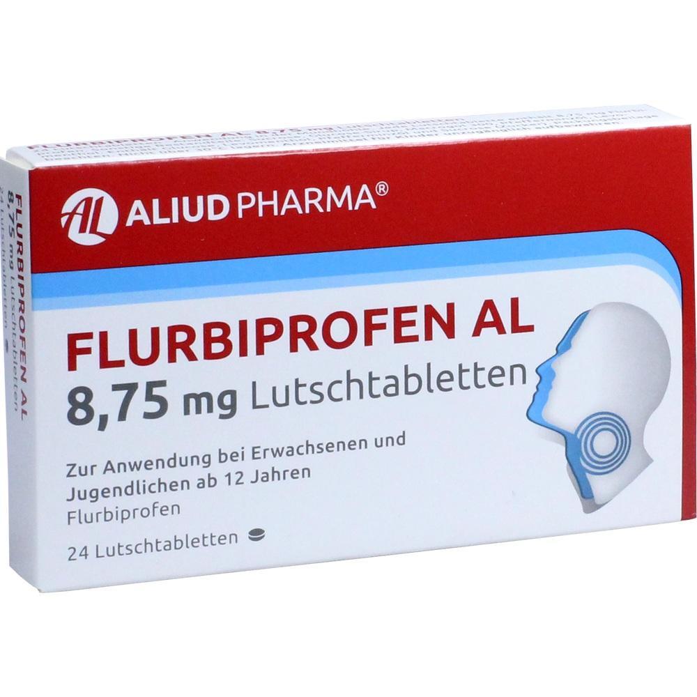 Packung Flurbiprofen Lutschtabletten für Erwachsene und Jugendliche ab 12 Jahren.