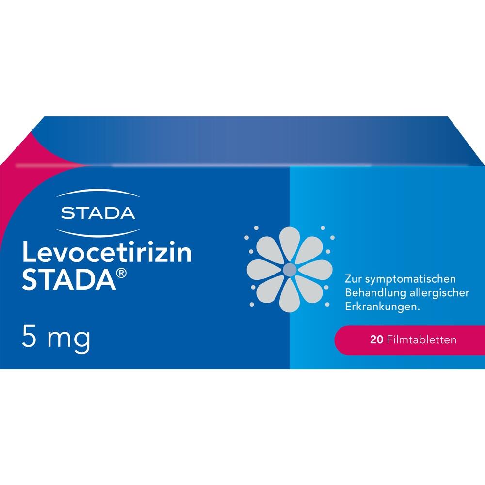 Eine Packung mit Levocetirizin-Tabletten gegen Allergiebeschwerden.