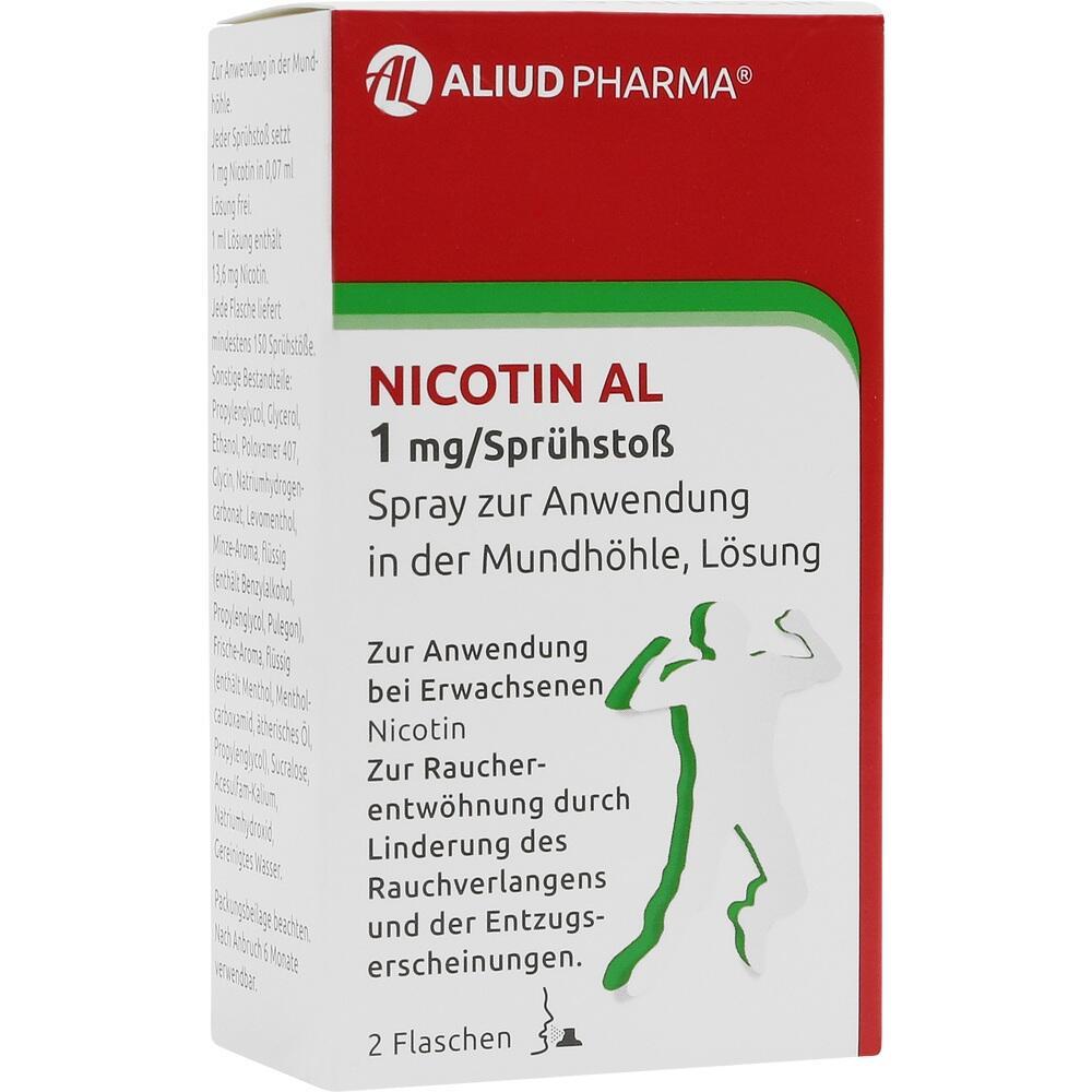 Eine Schachtel mit Nicotin-Spray zur Raucherentwöhnung.