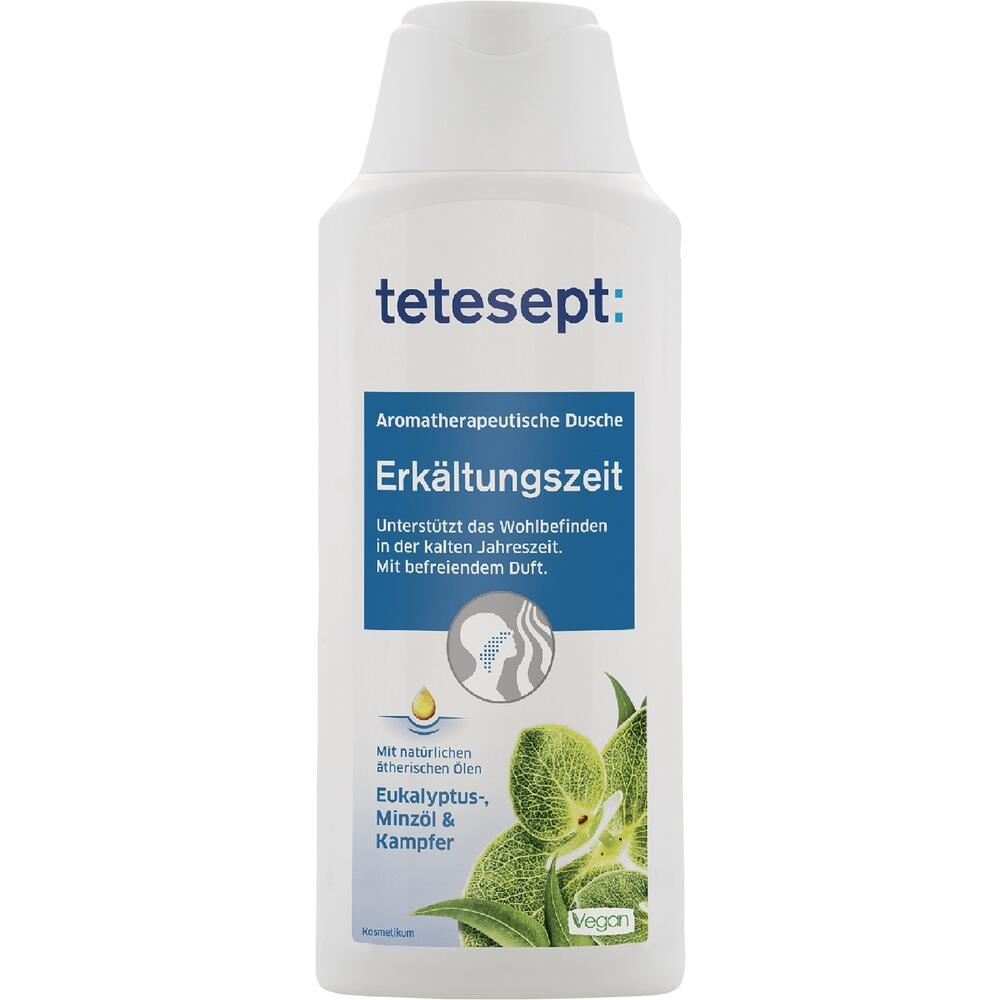 Tetesept-Duschgel mit Eukalyptus gegen Erkältung für Wohlbefinden im Winter.